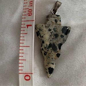 Dalmatian jasper arrowhead pendant